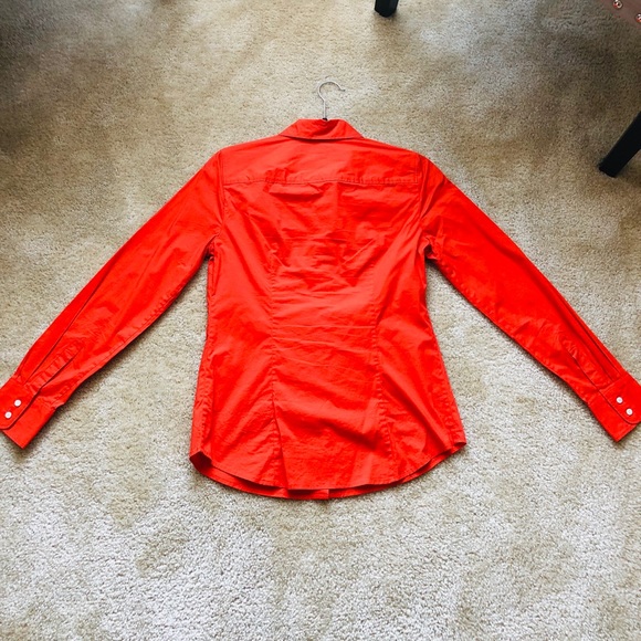 J.crew Womens Stretch Button Down Stretch Dress Haberdashy Shirt Top Small - Picture 5 of 8